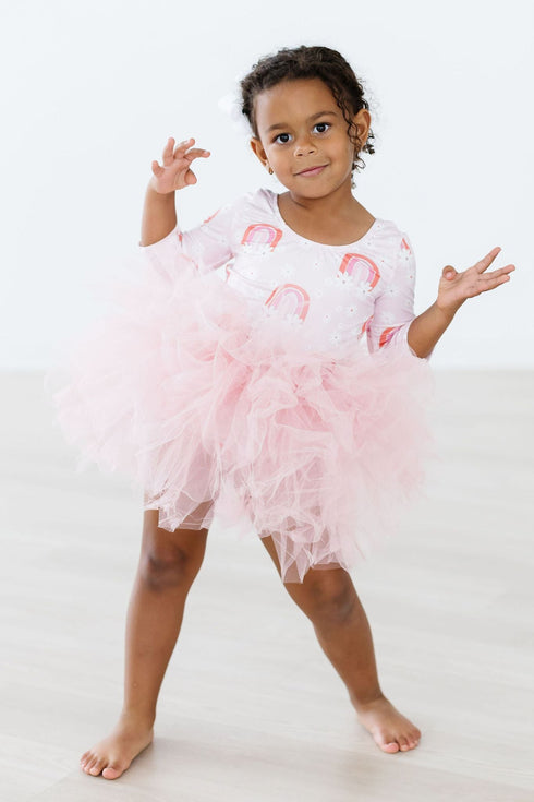 fun-flowers-3-4-tutu-leotard Mila &  Rose - Sophia's Style-Fun & Flowers 3/4 Tutu Leotard-6-12M--1